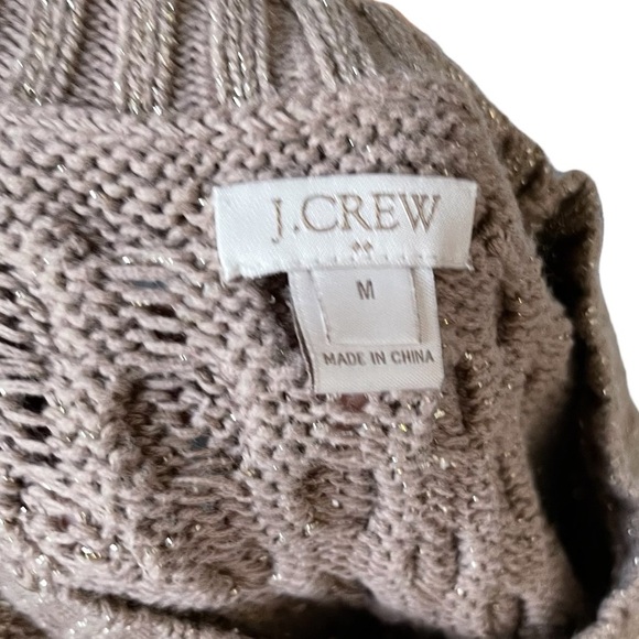 J.‎ Crew Goal Shimmery Chunky Knit Crewneck Pullover Sweater Size: M - Picture 4 of 8